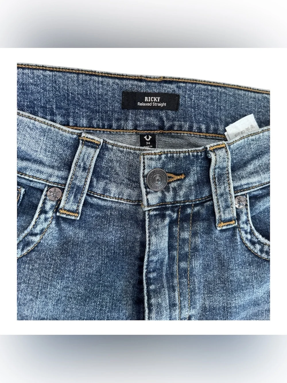 True Religion medium-wash men’s relaxed straight jean